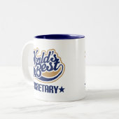 Weltbester Sekretär Zweifarbige Tasse (Vorderseite Links)
