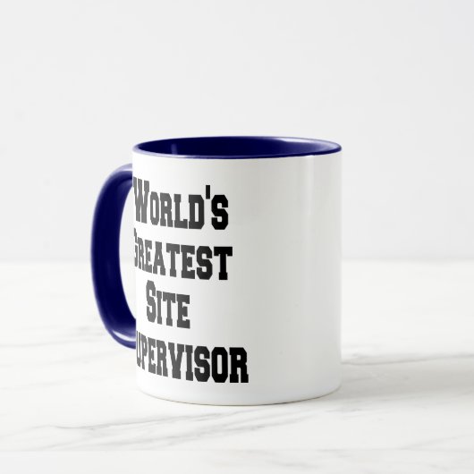 Weltbester Site Supervisor Tasse (Vorderseite Links)