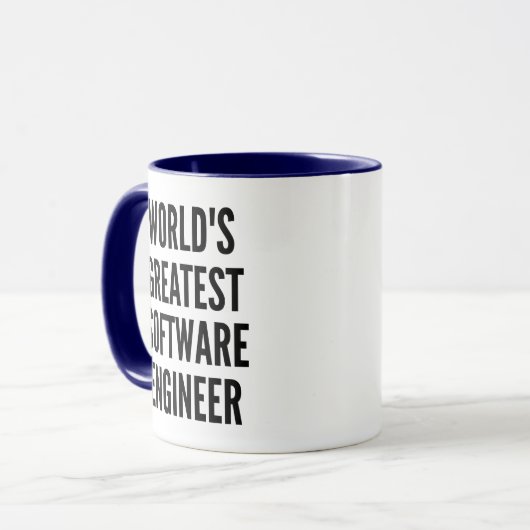 Weltbester Software-Engineer Tasse (Vorderseite Links)