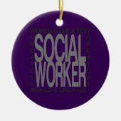 Weltbester Sozialarbeiter Keramik Ornament (Vorne)