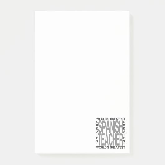Weltbester spanischer Lehrer Post-it Klebezettel (Vorderseite)