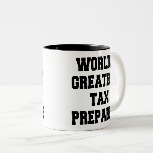 Weltbester Steuervorbereitung Zweifarbige Tasse (VorderseiteRechts)