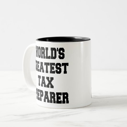 Weltbester Steuervorbereitung Zweifarbige Tasse (Vorderseite Links)