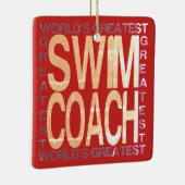 Weltbester Swim Coach Keramikornament (Rechts)