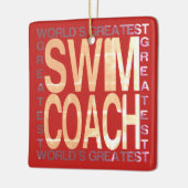 Weltbester Swim Coach Keramikornament (Links)