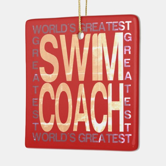 Weltbester Swim Coach Keramikornament (Links)