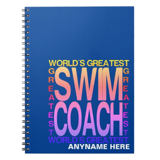 Weltbester Swim Coach Notizblock (Vorderseite)