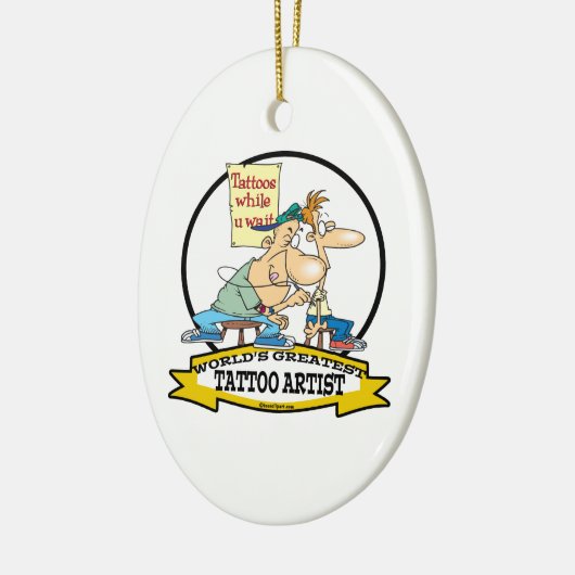 WELTBESTER TATTOO ARTIST CARTOON KERAMIK ORNAMENT (Links)