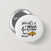 Weltbester Taxifahrer Button (Vorne & Hinten)