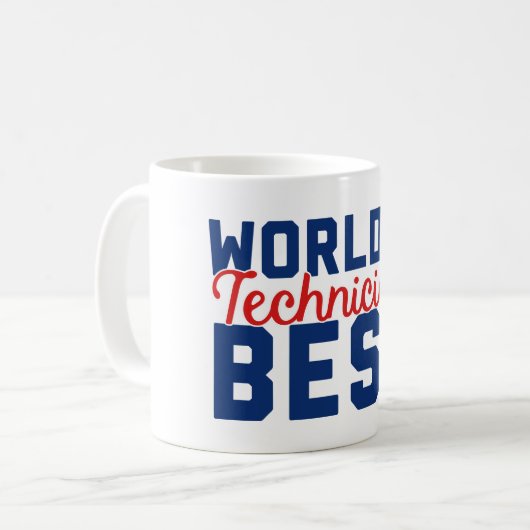 Weltbester Techniker Kaffeetasse (Vorderseite Links)