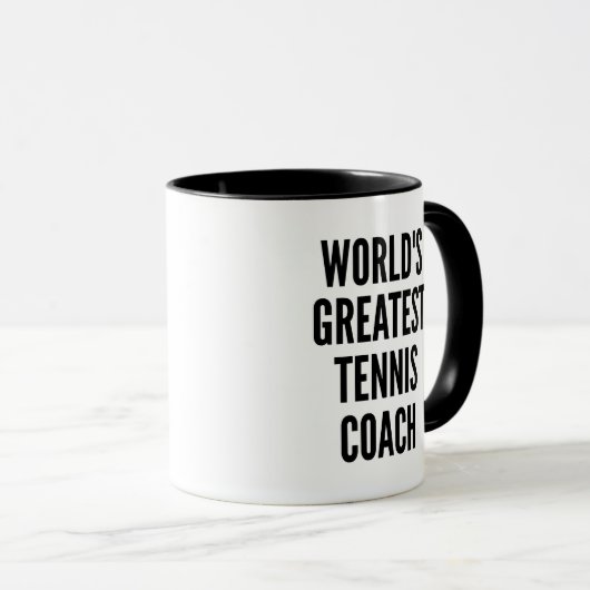 Weltbester Tennislehrer Tasse (VorderseiteRechts)