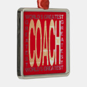Weltbester Trainer Ornament Aus Metall (Rechts)