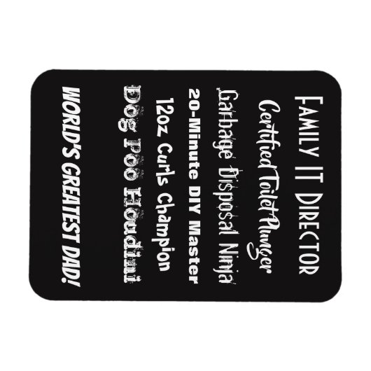 Weltbester Vater! Anpassbar! Magnet (Horizontal)