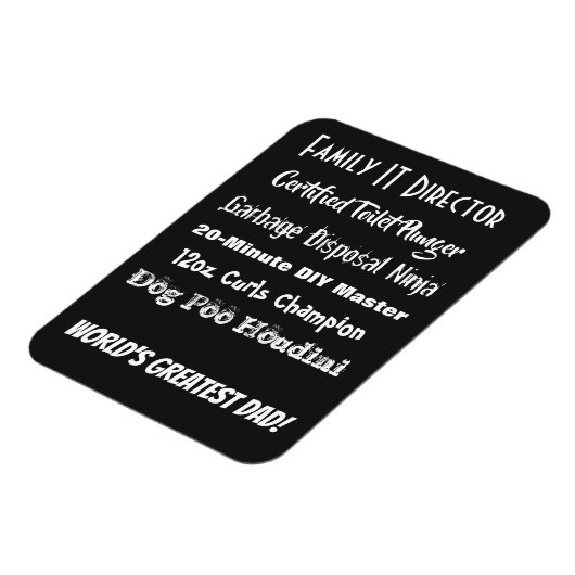 Weltbester Vater! Anpassbar! Magnet (Linke Seite)