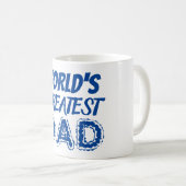 Weltbester Vater Blue Vathers Day Geschenk Vielen  Kaffeetasse (VorderseiteRechts)