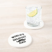 Weltbester Vater Getränkeuntersetzer (Seite)