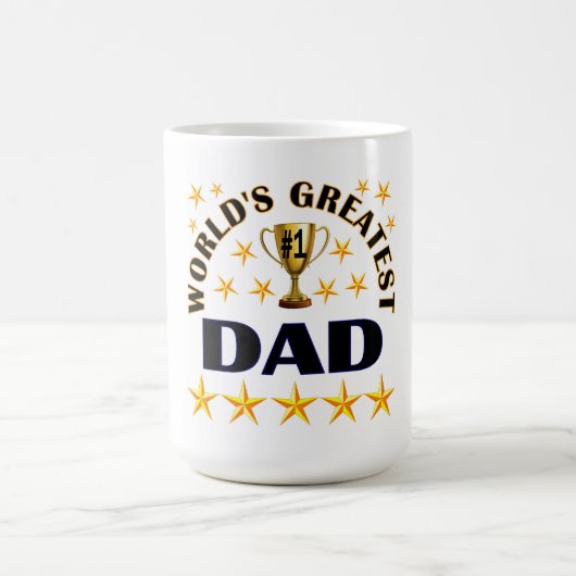 Weltbester Vater, Goldene Sterne, Kaffeetasse (Mittel)