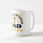 Weltbester Vater, Goldene Sterne, Kaffeetasse (VorderseiteRechts)