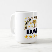 Weltbester Vater, Goldene Sterne, Kaffeetasse (Vorderseite Links)