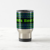 Weltbester Vater grün-blau Reisebecher (Mittel)