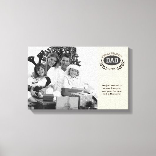 Weltbester Vater Leinwanddruck (Vorderseite)