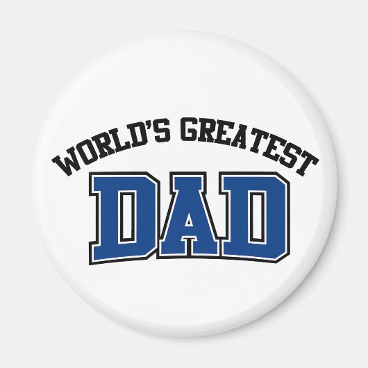 Weltbester Vater Magnet Blau (Vorne)