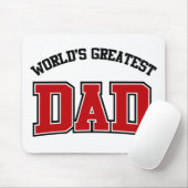 Weltbester Vater Mousepad Red (Mit Mouse)