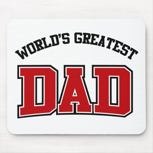 Weltbester Vater Mousepad Red (Vorne)