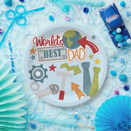 Weltbester Vater Pappteller (Party)
