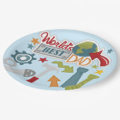 Weltbester Vater Pappteller (Schrägansicht)