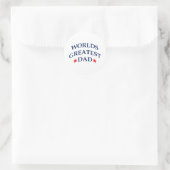 Weltbester Vater Runder Aufkleber (Tasche)