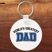 Weltbester Vater Schlüsselanhänger Blau (Vorderseite)