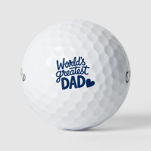 'Weltbester Vater'-Vatertag, Geburtstagsgeschenk Golfball (Vorderseite)