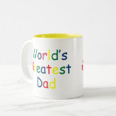 Weltbester Vater Zweifarbige Tasse (Vorderseite Links)