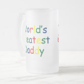 Weltbester Vati Mattglas Bierglas (Vorderseite Links)