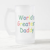 Weltbester Vati Mattglas Bierglas (Links)