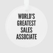Weltbester Vertriebsmitarbeiter Ornament (Rückseite)