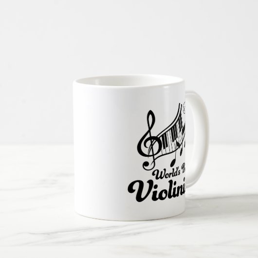 Weltbester Violinen-Spieler oder Violinist Kaffeetasse (VorderseiteRechts)