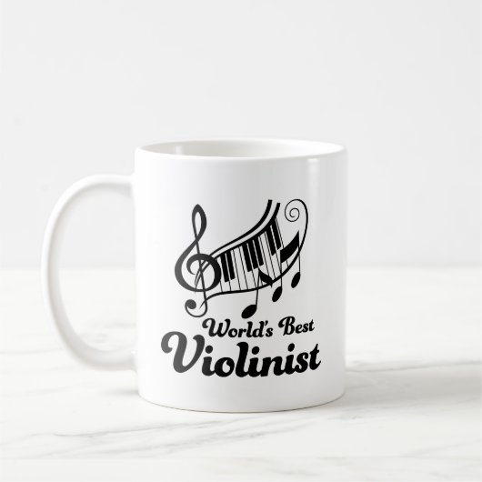 Weltbester Violinen-Spieler oder Violinist Kaffeetasse (Links)