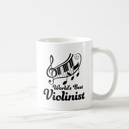 Weltbester Violinen-Spieler oder Violinist Kaffeetasse (Rechts)