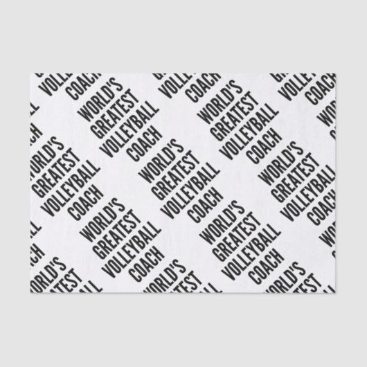 Weltbester Volleyballtrainer Seidenpapier (Vorderseite)