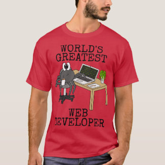Weltbester Web Developer Spider Funny T-Shirt