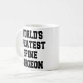 Weltbester Wirbelsäulenchirurg Kaffeetasse (Vorderseite Links)