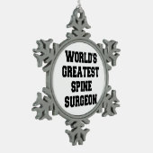 Weltbester Wirbelsäulenchirurg Schneeflocken Zinn-Ornament (Links)