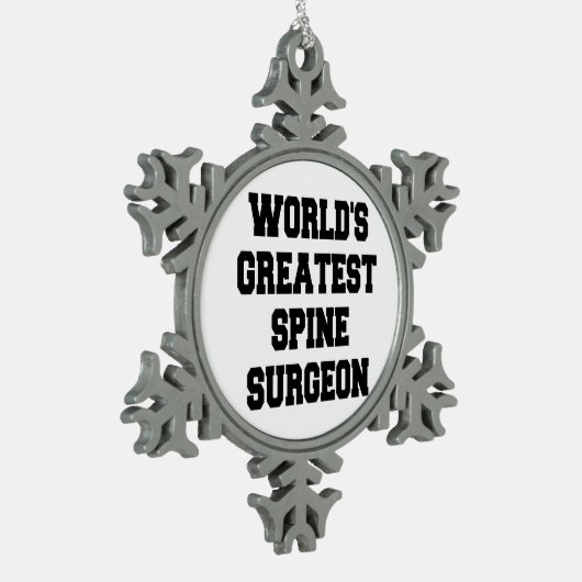 Weltbester Wirbelsäulenchirurg Schneeflocken Zinn-Ornament (Links)