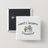 Weltbester Zahnarzt-offenes breites Button (Vorne & Hinten)