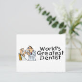 Weltbester Zahnarzt Postkarte (Stehend Vorderseite)