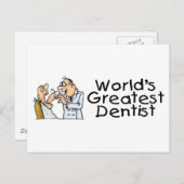 Weltbester Zahnarzt Postkarte (Vorne/Hinten)