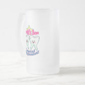 Weltbester Zahnarzthelfer Mattglas Bierglas (Vorderseite Links)