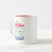 Weltbester Zahnarzthelfer Zweifarbige Tasse (Vorderseite Links)